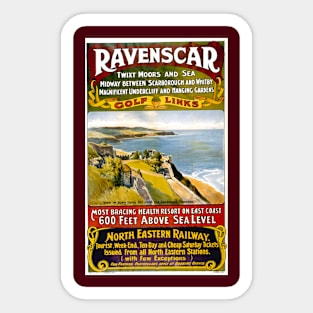 Vintage Travel Poster - Ravenscar Sticker